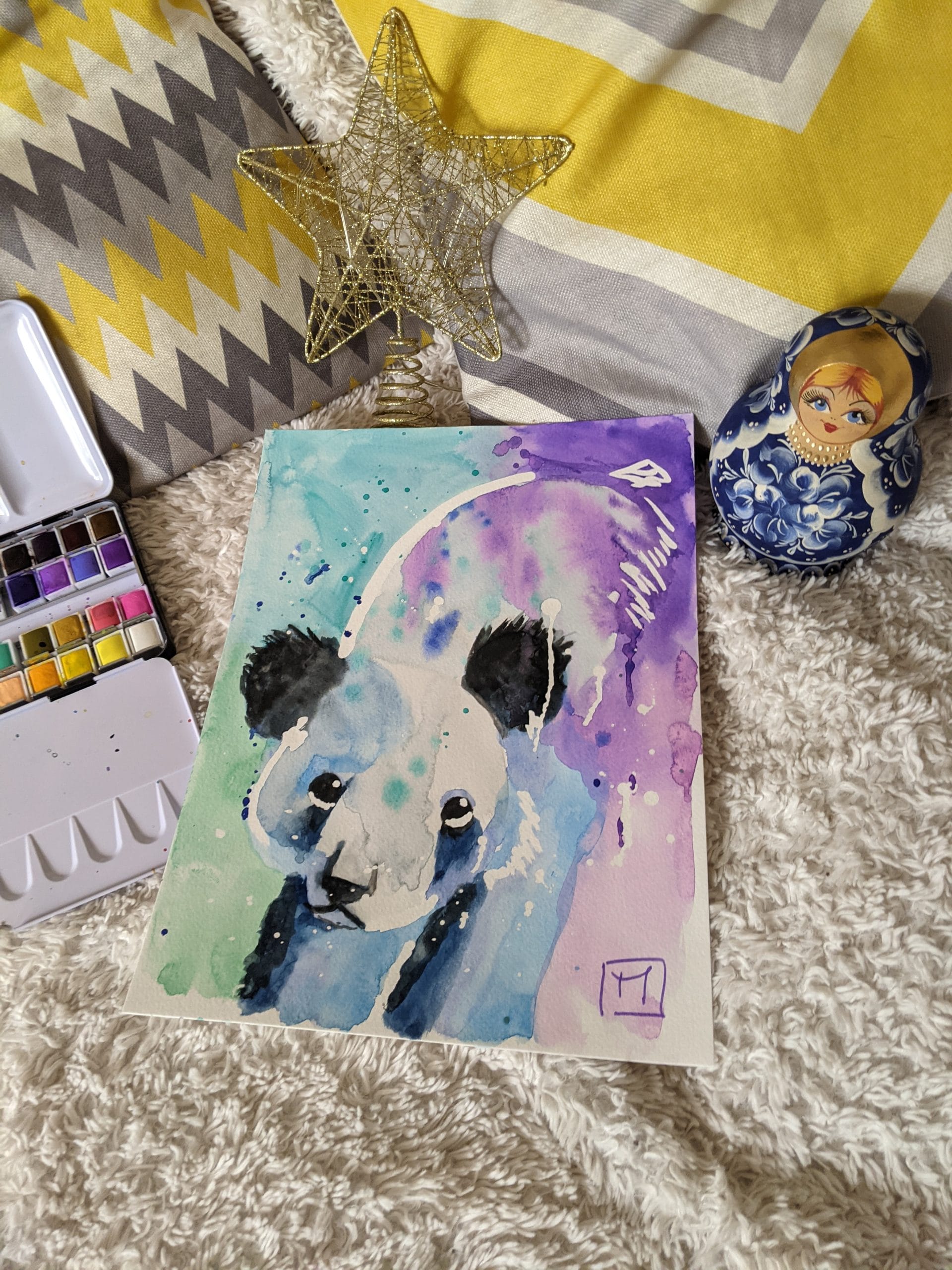 🐼 Aquarelle A4 : Panda