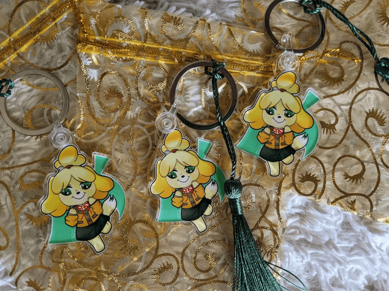 🔑 Porte-Clés Acrylique Marie (Animal Crossing) 🏡